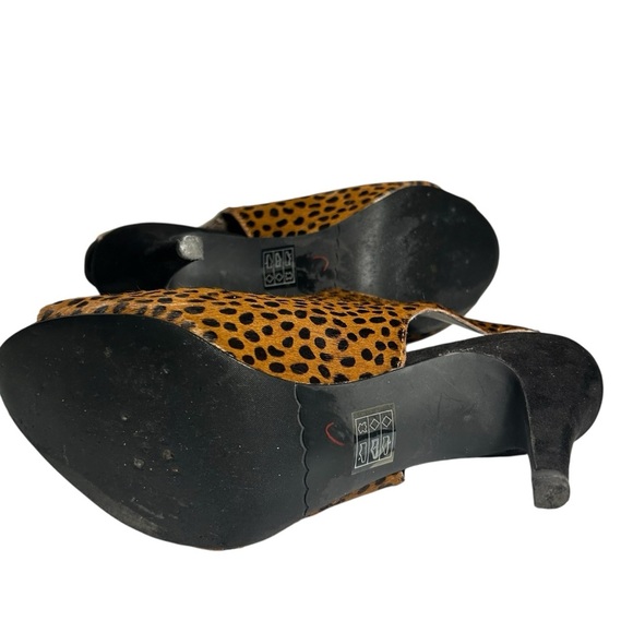 MODA Cheetah Print Peep Toe Heels Sz 10M - Picture 7 of 12